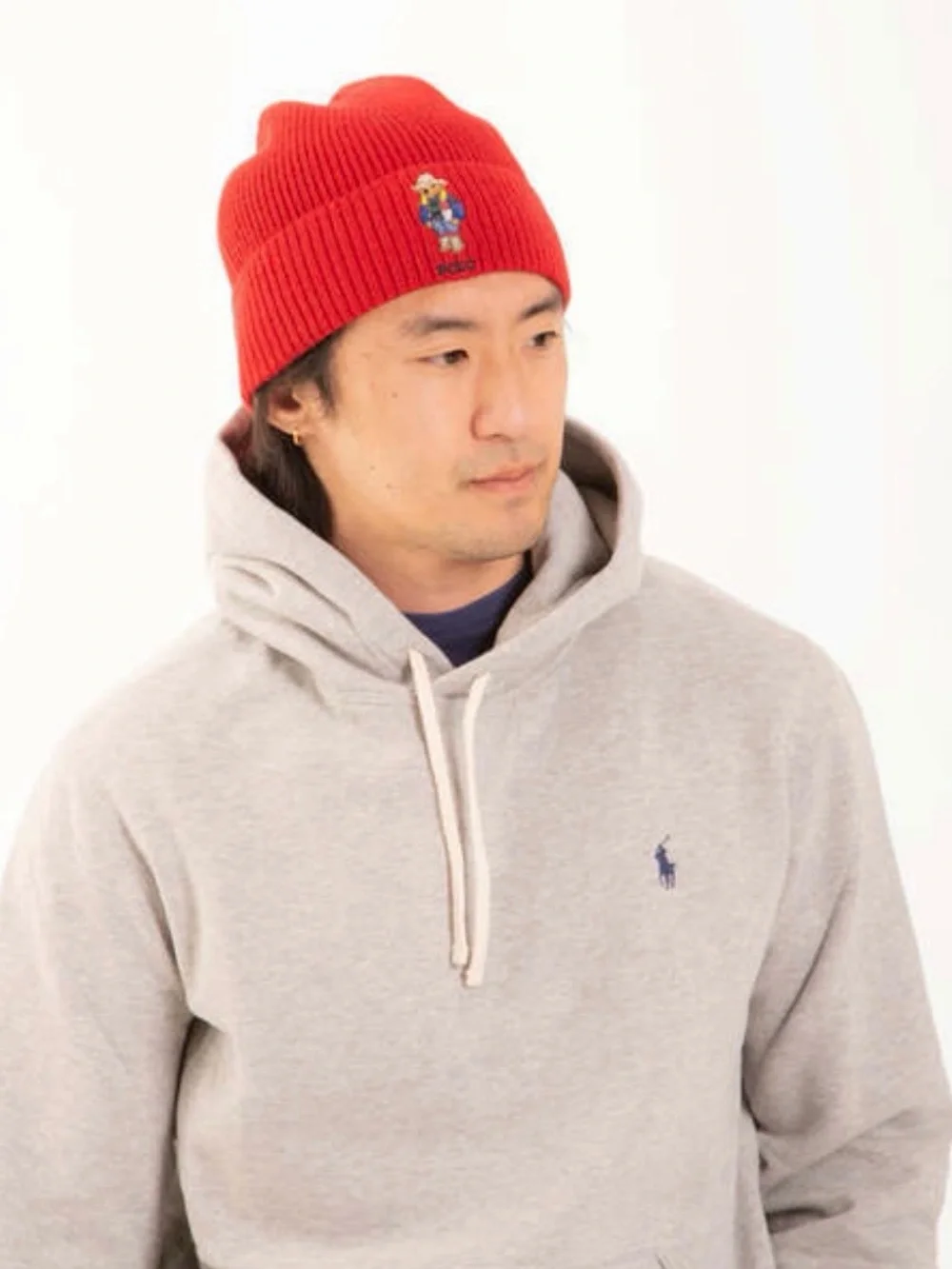 Polo Ralph Lauren Solid Holiday Bear Beanie - Red, New With Tags